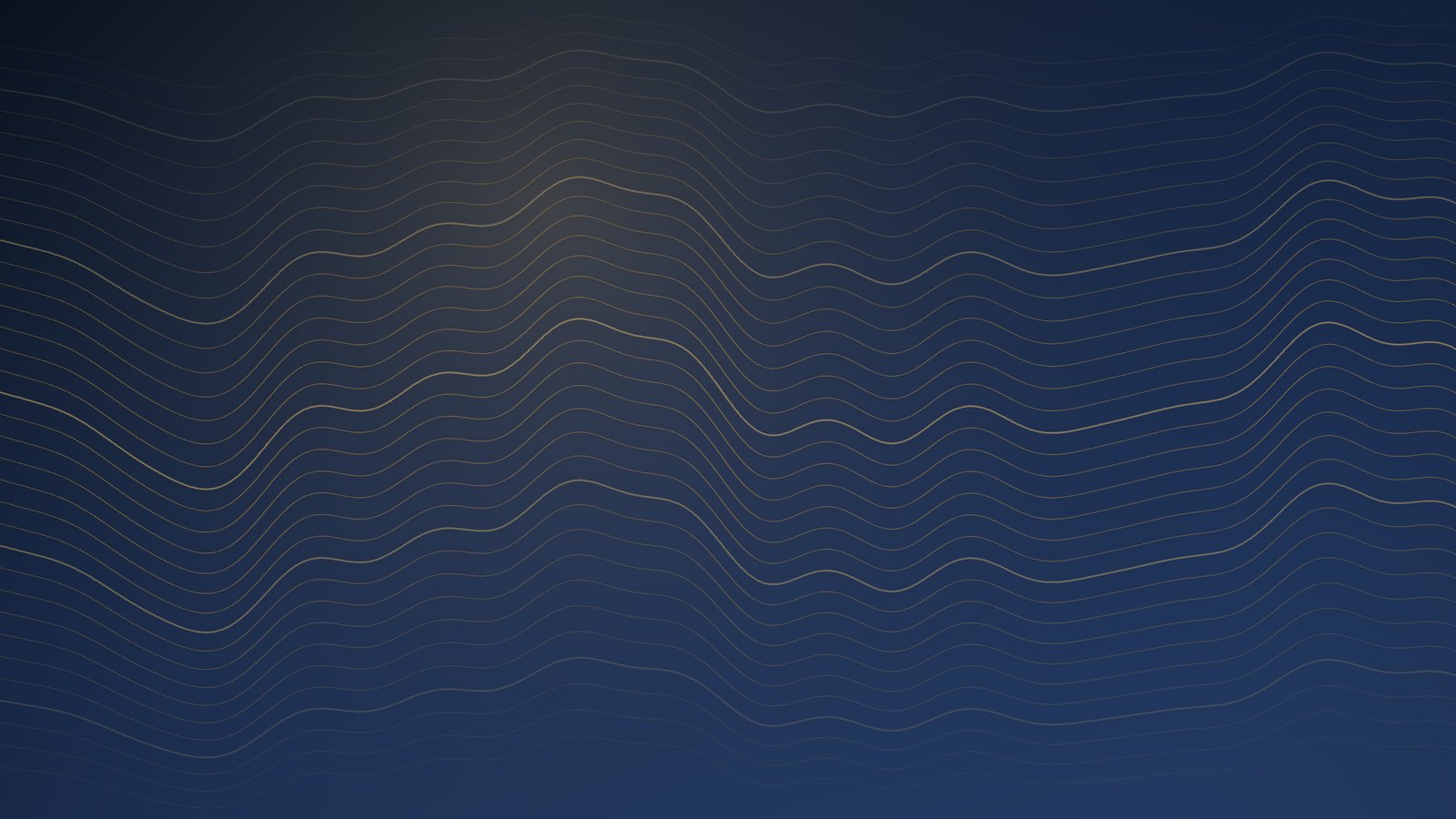 Contour lines flowing in gold across a navy field