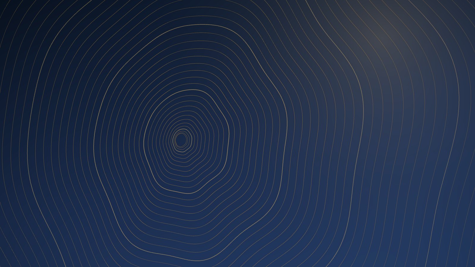 Growth rings spreading outward from a single small centre