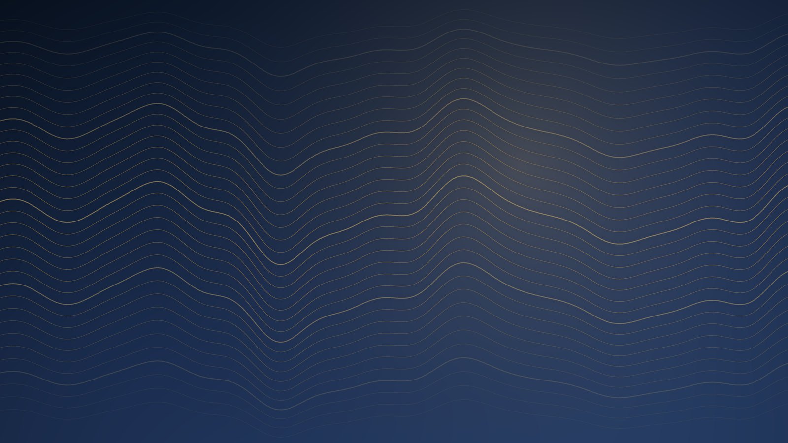 Topographic contour lines drawn in gold across a deep navy ground